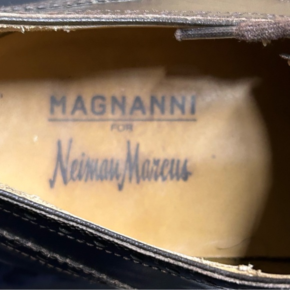 Magnanni Neiman Marcus Shoes Mens 10 Brown Leather Wingtip Oxford Professional‎ main image 6